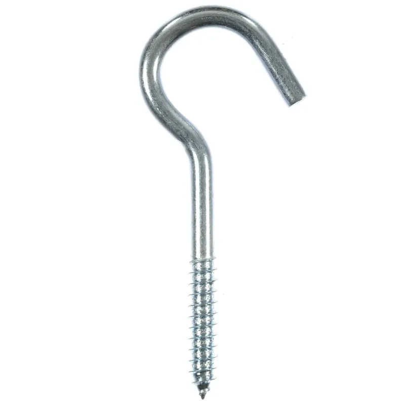 Ace Small Zinc-Plated Silver Steel 4.0625 In. L Ceiling Hook 100 Lb. 2 Pk