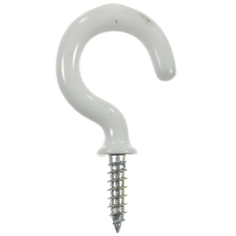 Ace Medium Steel 1.3125 In. L Coated Cup Hooks 15 Lb. 6 Pk