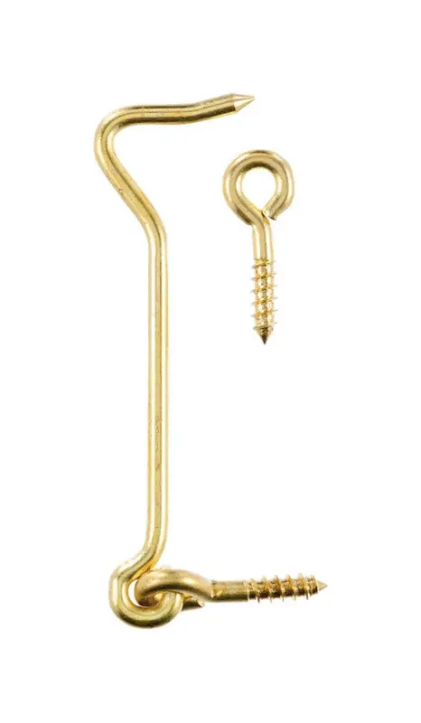 Ace 0.73 In. L Brass Gate Hook And Eye 1 Pk
