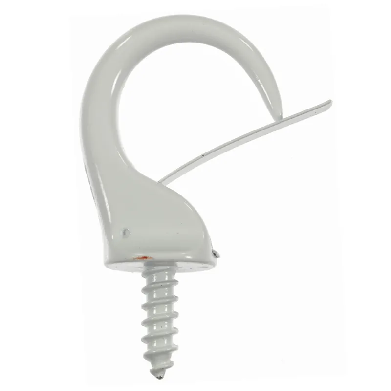 Ace Small White Steel 1.9375 In. L Cup Hook 25 Lb. 3 Pk