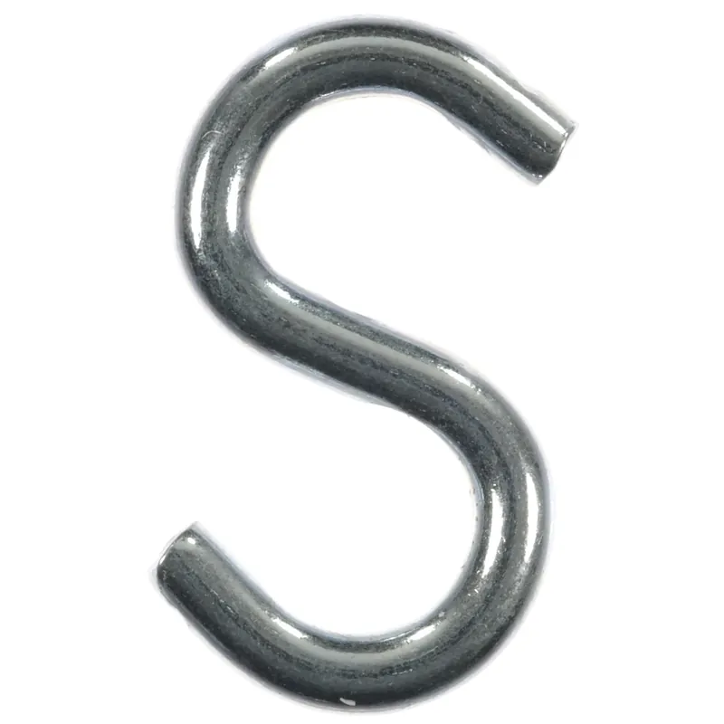 Ace Medium Zinc-Plated Silver Steel 1 In. L Heavy S-Hook 20 Lb. 6 Pk