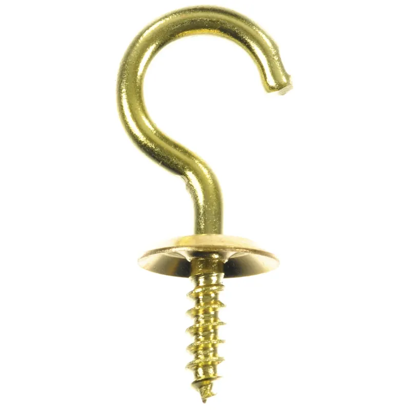 Ace Small Bright Brass Brass 0.3125 In. L Cup Hook 10 Lb. 75 Pk