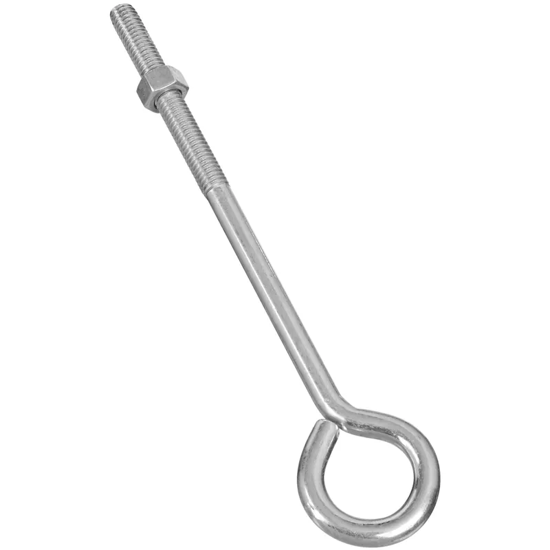 National Hardware 3/8 In. X 8 In. L Zinc-Plated Steel Eyebolt Nut Included