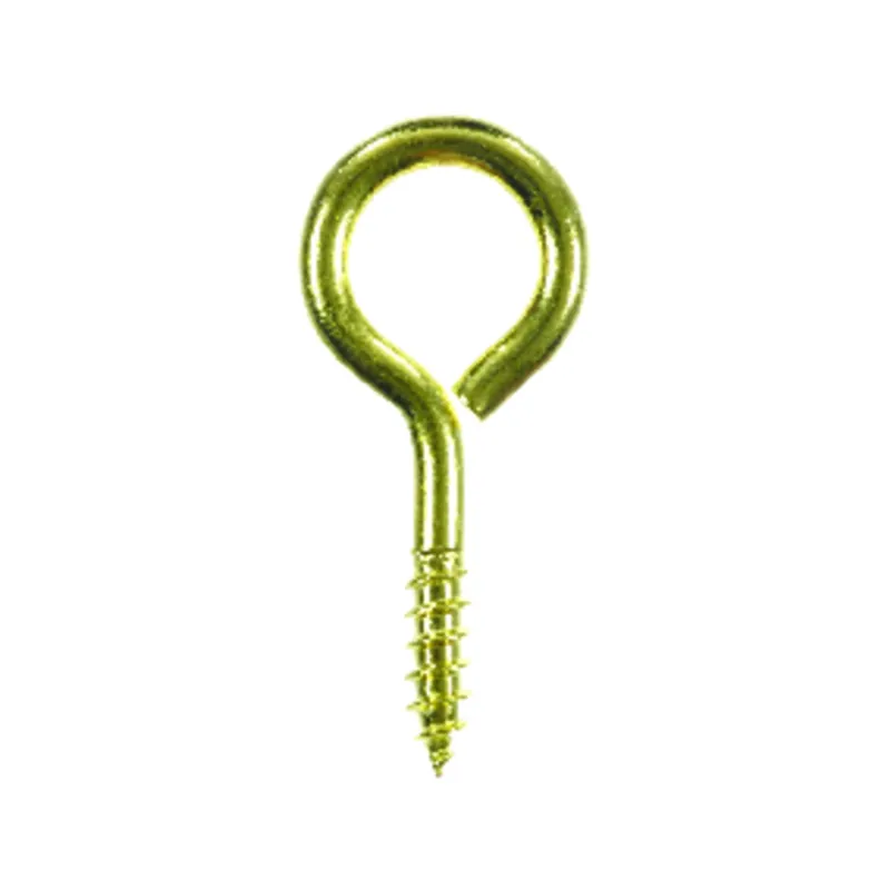 Ace 5/32 In. Dia. X 1-7/16 In. L Polished Brass Screw Eye 30 Lb. 3 Pk