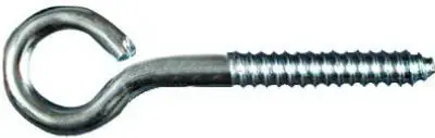 Lag Screw Eye, Zinc, 3/8 X 4-1/2 In. & 5/16 X 6 In., Heavy Duty