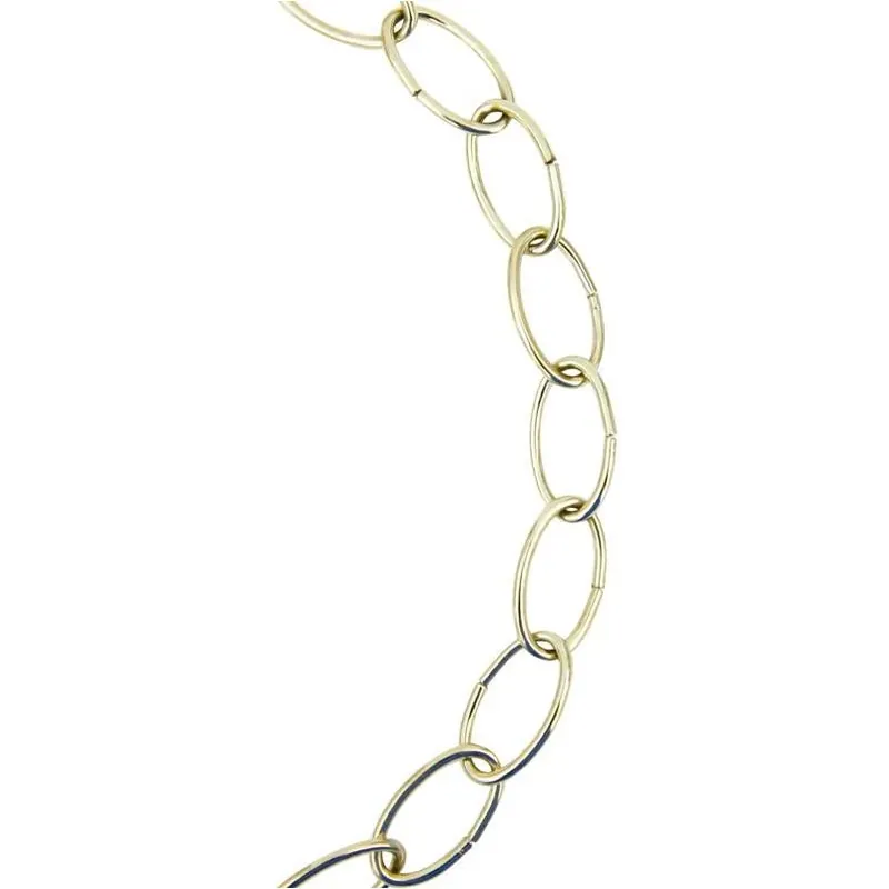 Koch Industries 3/16" Oval Link Steel Chain – 10‑Foot Polished Brass Finish