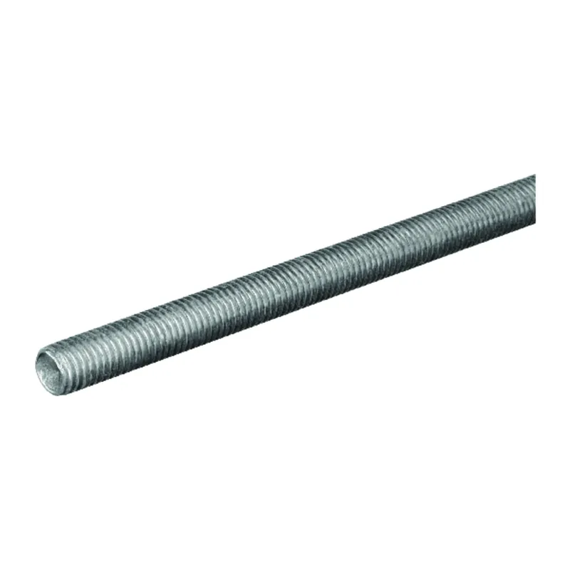 Threaded Steel Rod, Zinc Plated, 18 TPI, 5/16 X 24 In.