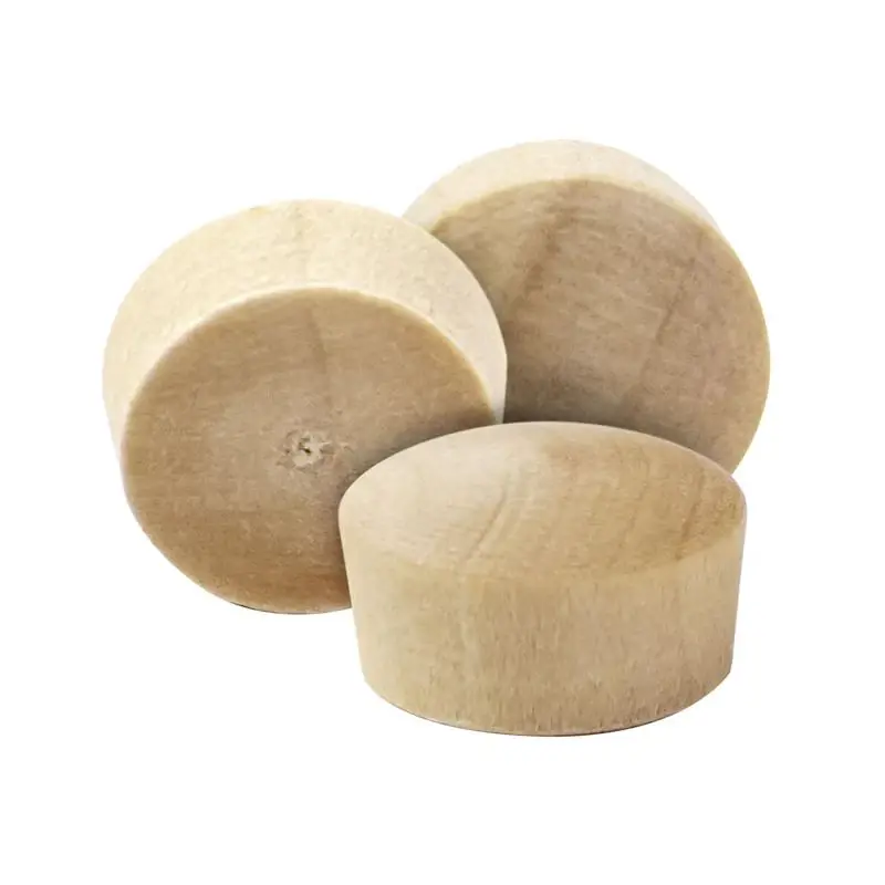Richelieu Round Birch Head Plug 3/8 In. D X .38 In. L 25 Pk Natural