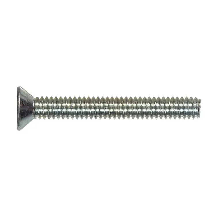 Flat Slotted Zinc Plated 8-32 X 3 Inch Screws - 100 Pack