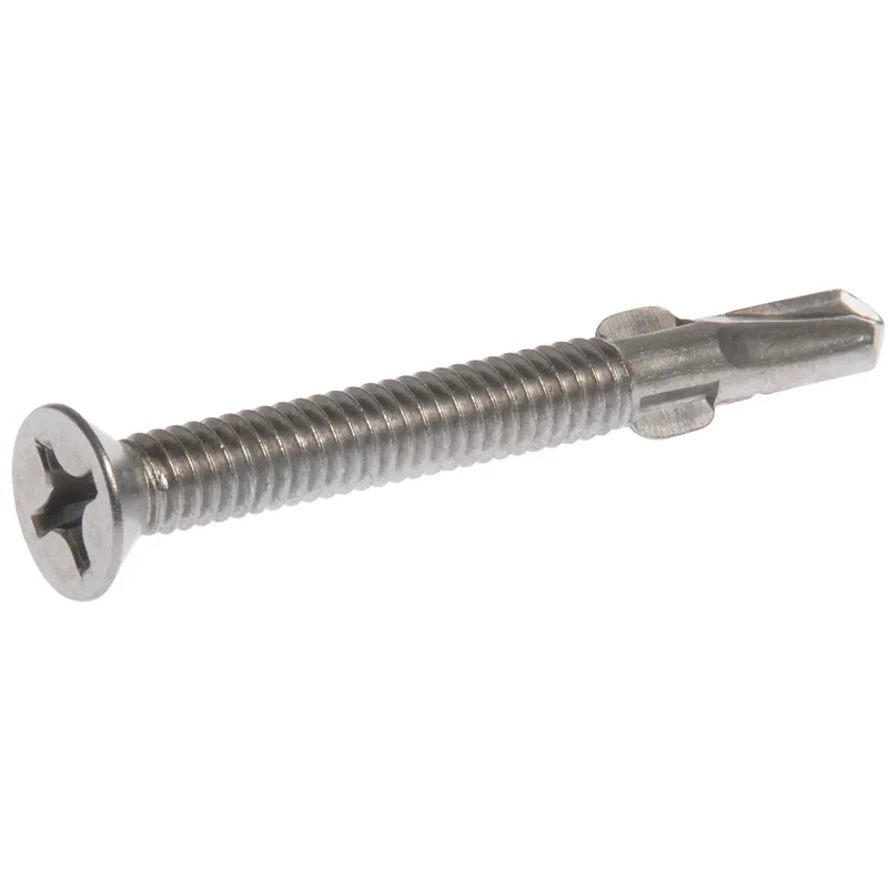 Stainless Steel Flat Head Self-drilling Screws 12-24 X 2.5 Inches