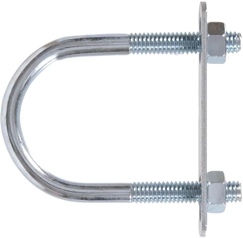 Abrazadera Roscada "u" De 1/4 X 3-1/2 X 1-1/8 De Pulgada Plata