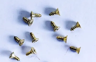 4" X 3/8" Brass Wood Screws - 100 Count, Model 385616