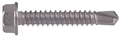 Stainless Steel Hex Washer Head Drill Screw 10 X 1 Inch
