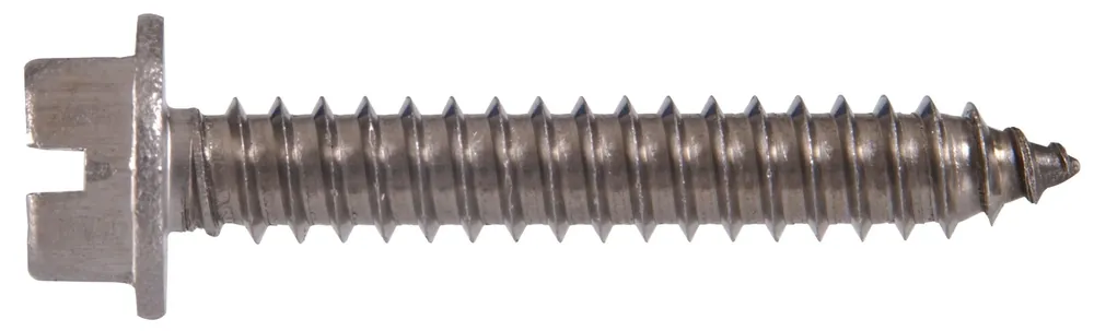 Stainless Steel Slotted Hex Head Sheet Metal Screws 14 X 1/2 Inch