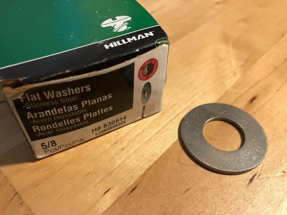 Hillman 830514 Stainless Steel 5/8-Inch Flat Washers, 25-Pack