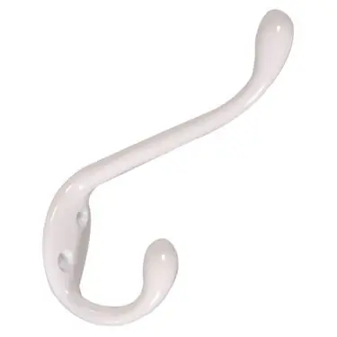852905 White Garment Hook - Durable Single Item For Hanging Clothes