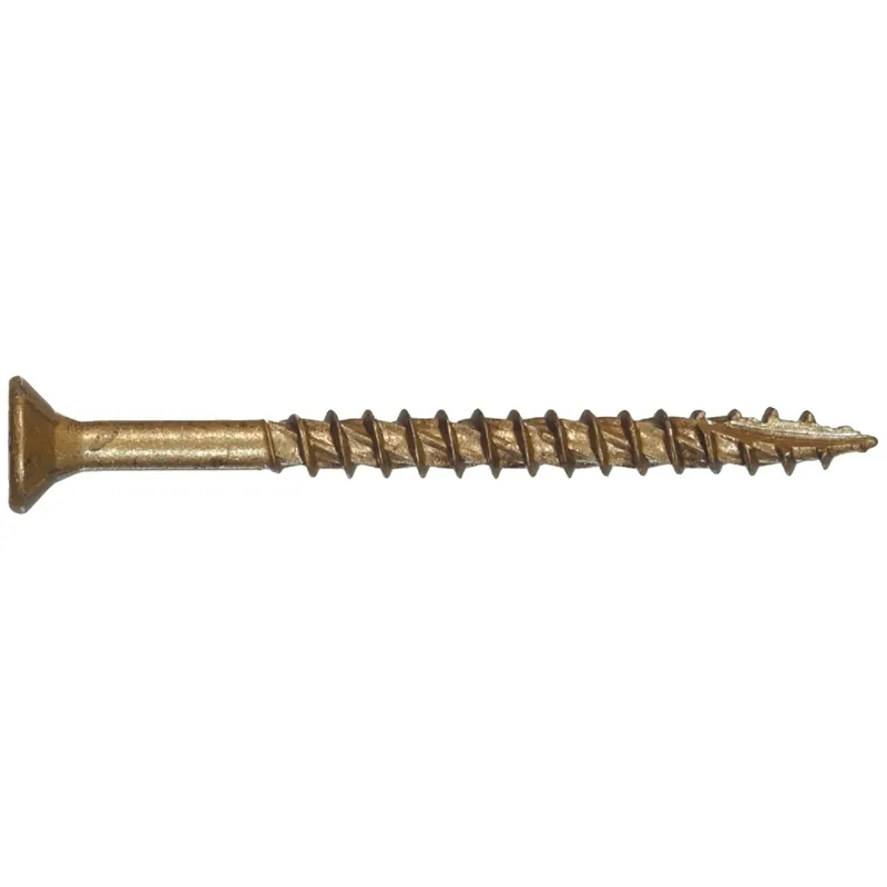 10 X 3-1/2 In. Bronze Ceramic Flat Head Star Exterior Wood Screw