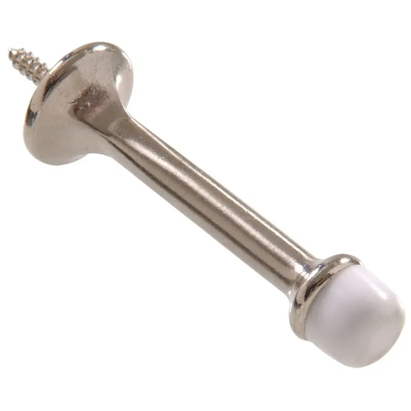 The Hillman Group The Hillman Group 852934 3 In. Rigid Door Stop - Standard Type - Satin Nickel 2-Pack