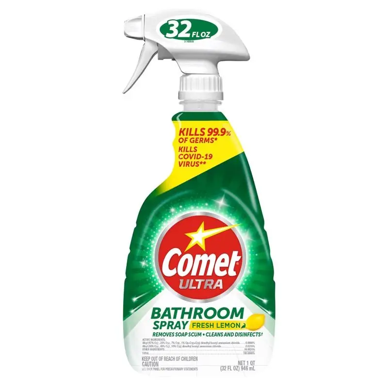 Comet Ultra Lemon Scent Concentrated Bathroom Cleaner Spray 32 Oz