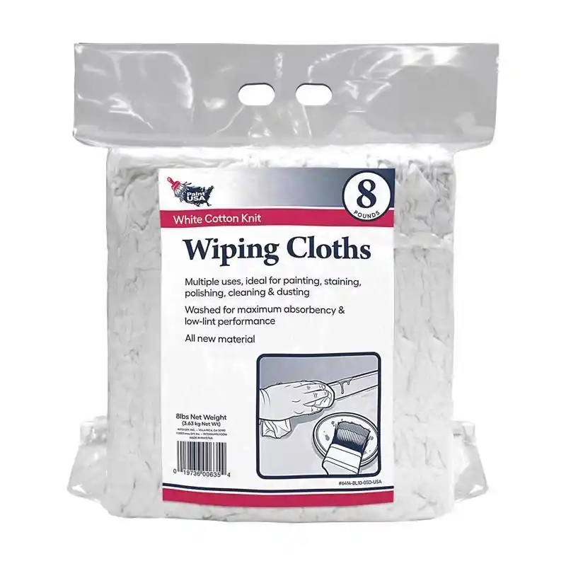 Cotton Knit Wiping Rags 8 Lb For Cleaning, Dusting, And Polishing