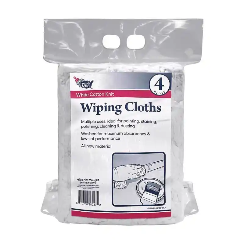 Cotton Knit Wiping Rags 4 Lb For Cleaning, Dusting, And Polishing