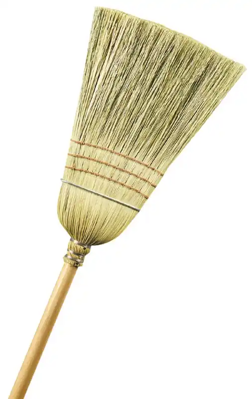 12 In. W Stiff Broomcorn And Yucca Broom With Durable Handle