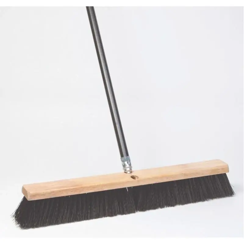 Dqb 24 Inch Wide Poly Broom With 60 Inch Metal Handle