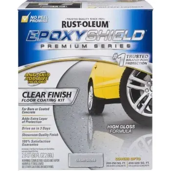 225225 Epoxyshield Premium Clear Floor Coating Kit, 2 Gallon