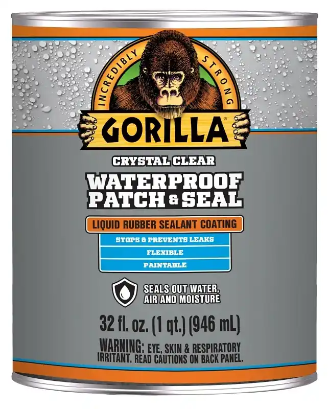 Gorilla Clear Rubber-Based Liquid Rubber Waterproof Sealer 32 Oz