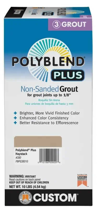 Polyblend Plus Non-Sanded Grout, Haystack, 10 Lb.