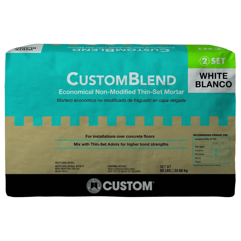 Standard Thin-Set Mortar, White, 50-Lbs.
