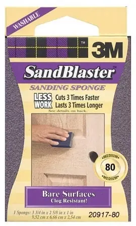 80 Grit Sandblaster Bare Surfaces Sanding Sponge Pad 4-1/2" X 5-1/2" X 3/16" Model 20917-80