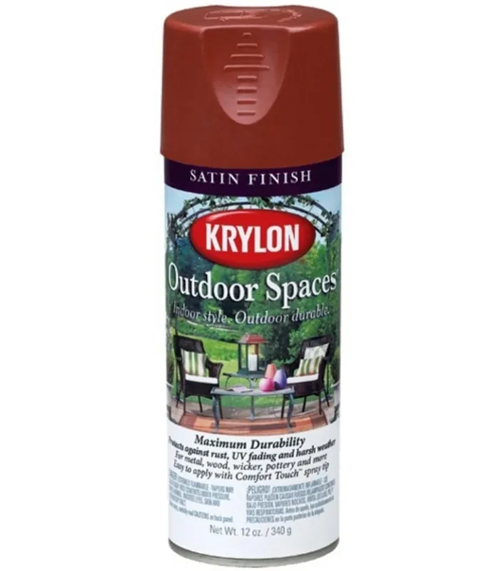 12 Ounce Satin Brick Spray Paint For Outdoor Use - Maximum Durability