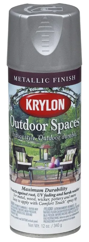 12 Ounce Metallic Silver Spray Paint For Home Decor And Craft Projects