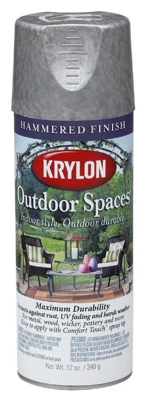12 Ounce Hammered Silver Spray Paint For Home Decor And Craft Projects