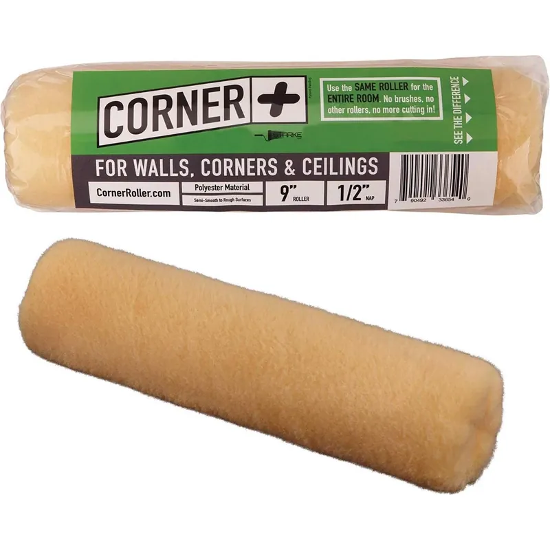 Corner + Roller Polyester 9 In. W X 1/2 In. Paint Roller Cover 1 Pk