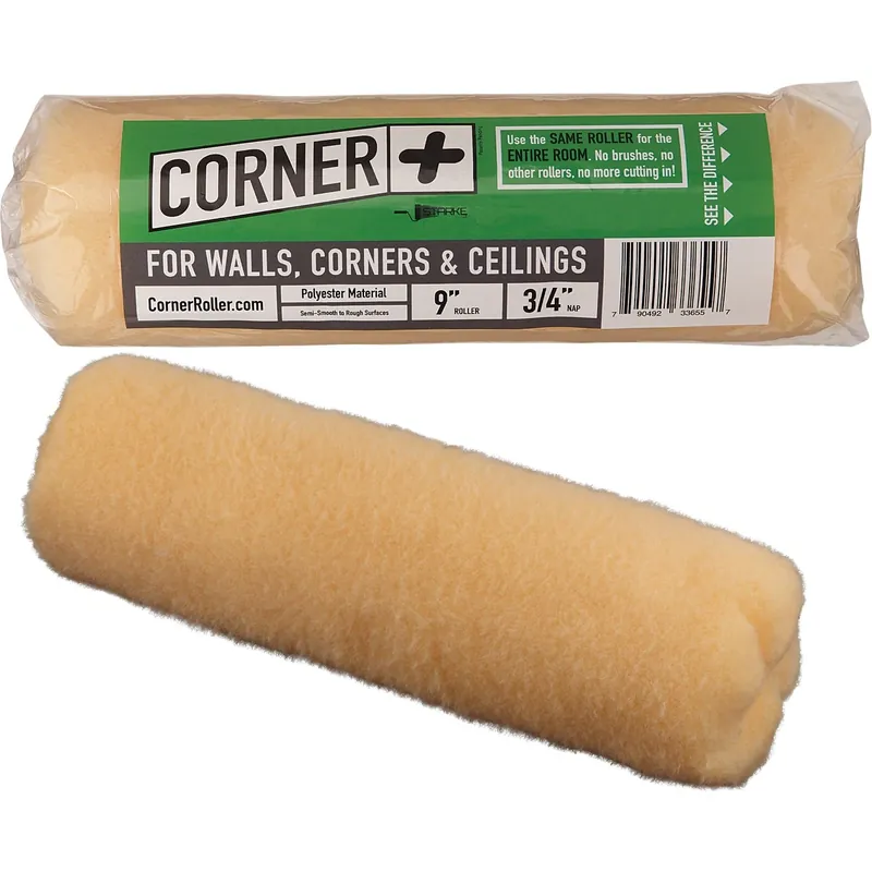 Corner + Roller Polyester 9 In. W X 3/4 In. Paint Roller Cover 1 Pk