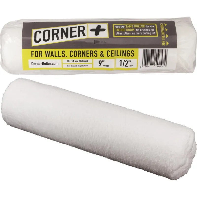 Corner + Roller Microfiber 2.5 In. W X 1/2 In. Regular Paint Roller Cover 1 Pk