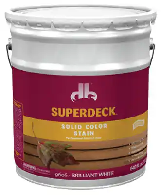5-gallon Brilliant White Self-priming Solid Deck And Siding Stain - Model Db0096065-20