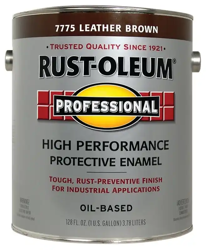 Oil Based Gloss Protective Rust Control Enamel, Leather Brown, 1 Gallon