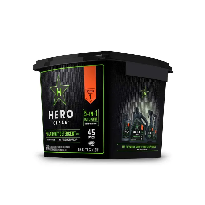Hero Clean Juniper Scent Laundry Detergent Pod 45 Pk