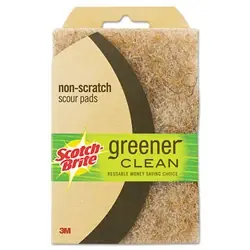 Greener Clean Natural Fiber Non-scratch Scour Pad, 4 X 6, 2 Count