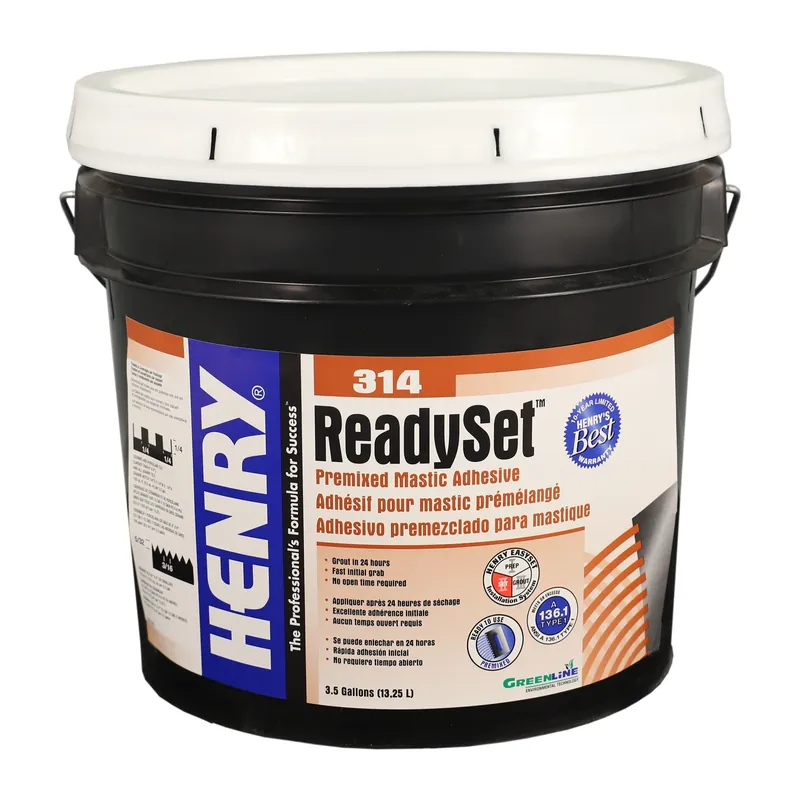 314 ReadySet Pre-Mixed Mastic Adhesive, 3.5-Gals.