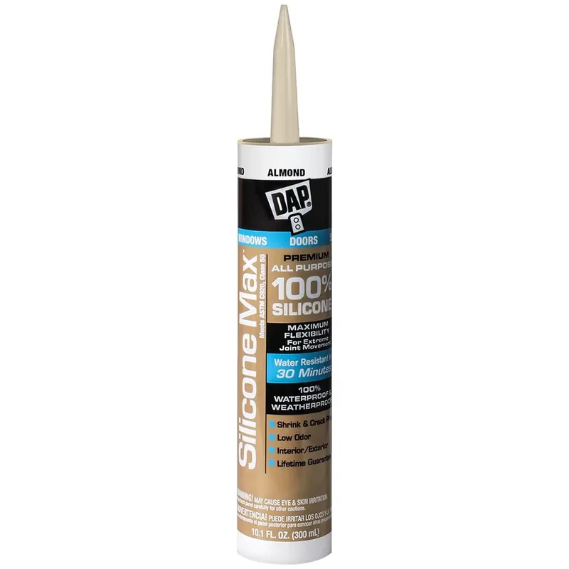 Silicone Max Premium Sealant, 100% Silicone, Almond, 10.1-oz.