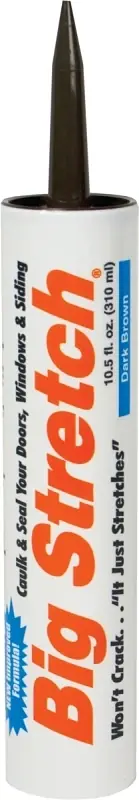 Sashco Big Stretch Dark Brown Elastomeric Acrylic Latex Door/Siding/ Window Caulk 10.5 Oz