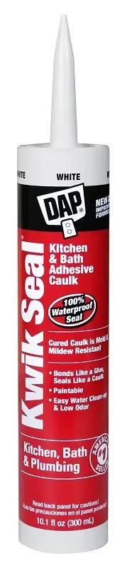 Kwik Seal Tub/Tile Caulk, White, 10.1-oz.
