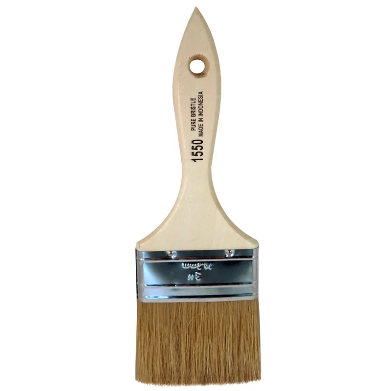 3 Inch Double Thick Chip Paint Brush With Natural Wood Handle