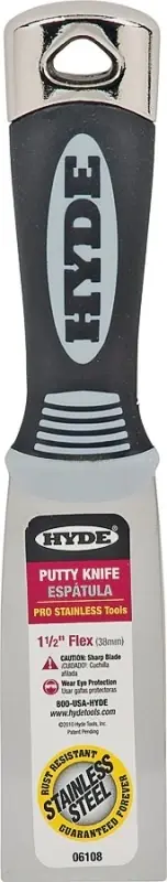 Pro Putty Knife, Flexible Steel Blade, 1-1/2-In.