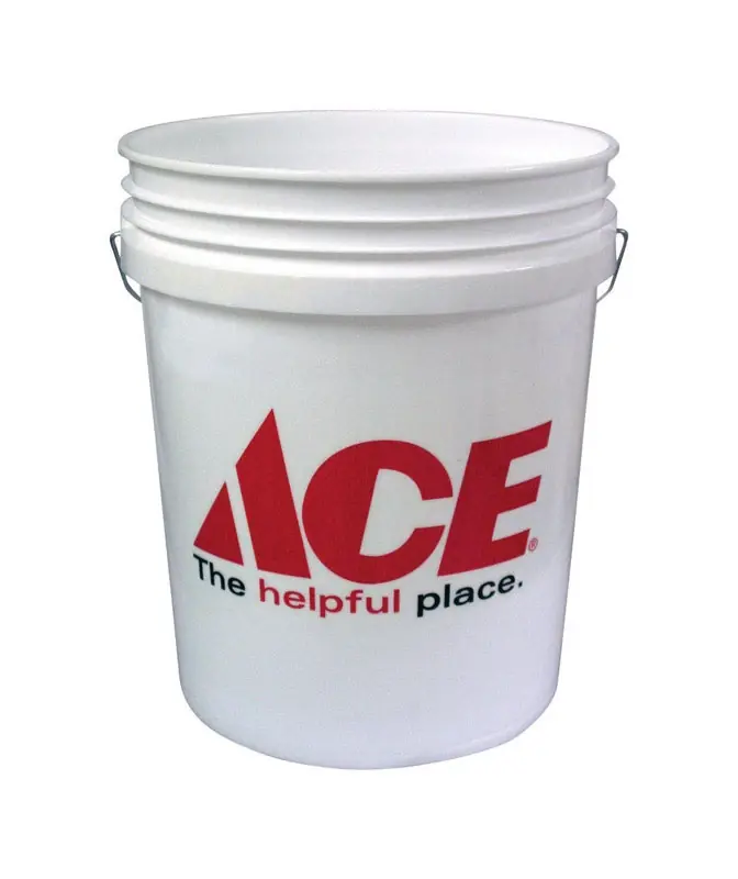 3-1/2 Gallon White Bucket With Reinforced Design