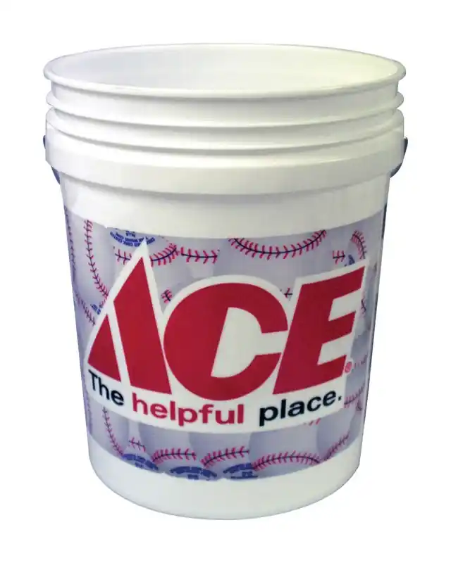5 Gallon Baseball Themed Bucket - Perfect For Little League Donations